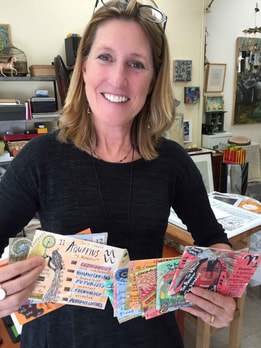 Fay Senner with Astrology Cards